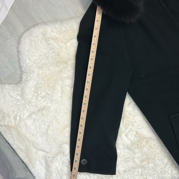 Glamorous Marvin Richards Lambswool Full Length Black Winter Coat with F… - Picture 12 of 12